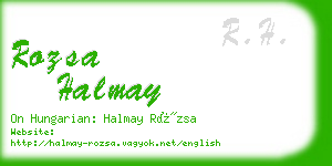 rozsa halmay business card